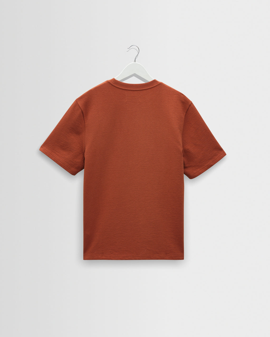 Dean - Rust Textured Organic Cotton T-Shirt