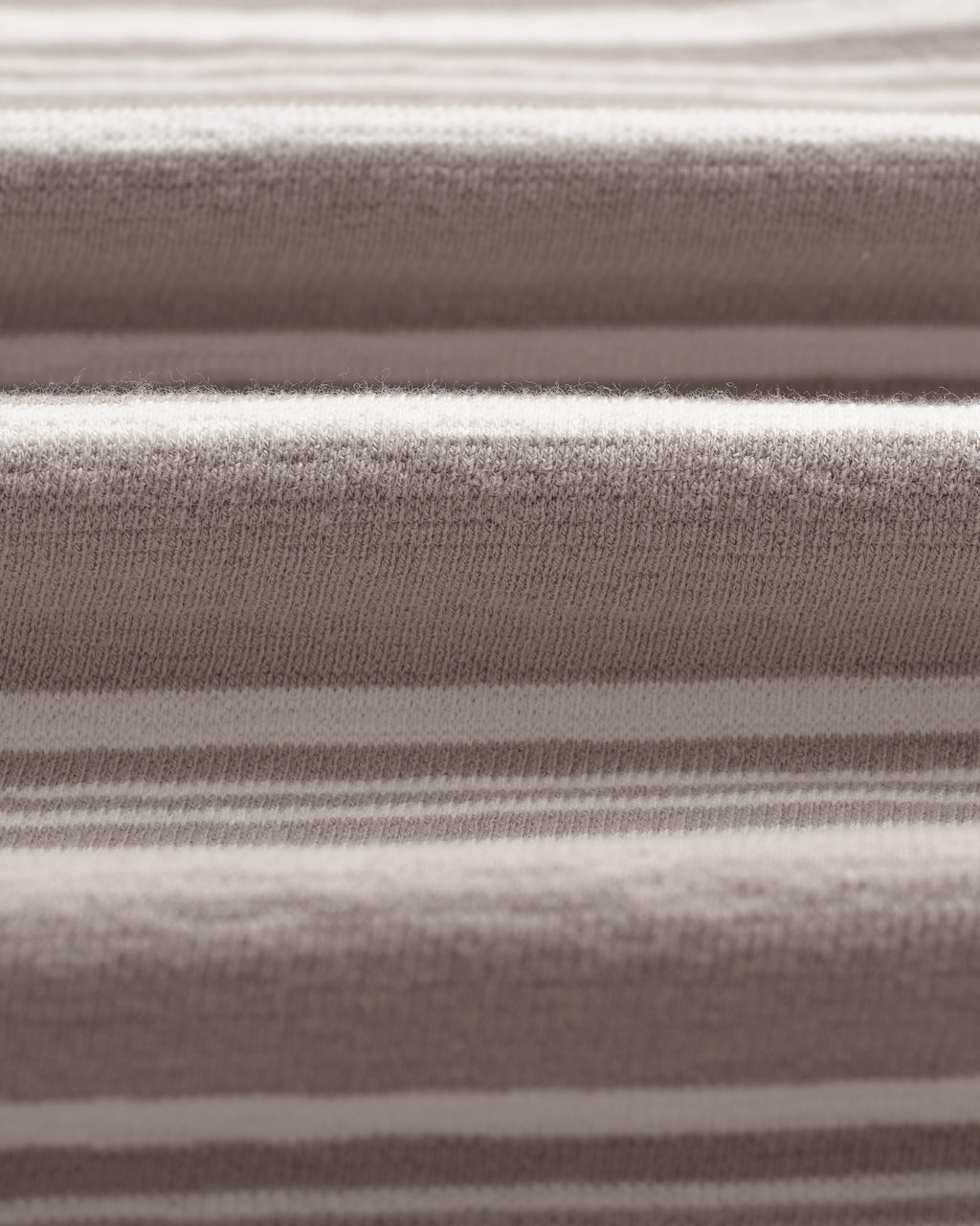Dean - Taupe And Ecru Textured Stripe Organic Cotton T-Shirt