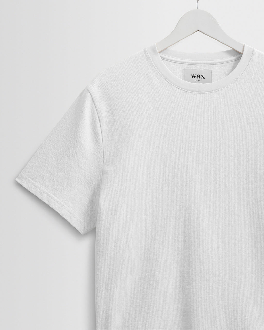 Dean - White Textured Organic Cotton T-Shirt