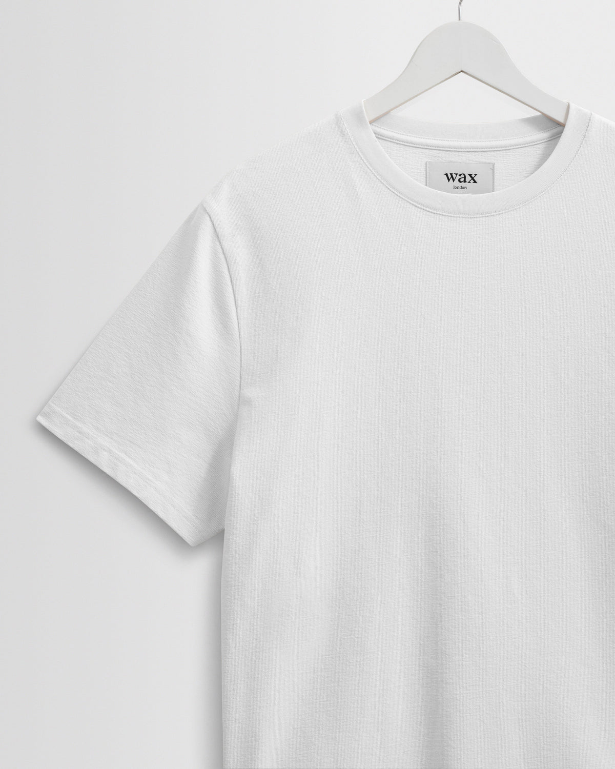Dean - White Textured Organic Cotton T-Shirt