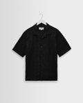Didcot - Black Corded Lace Short-Sleeve Shirt