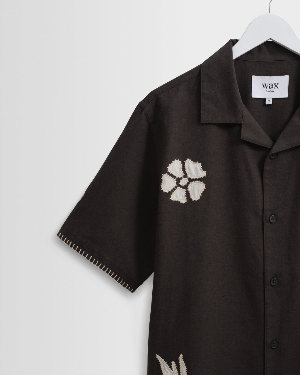 Didcot - Black Doodle Applique Short-Sleeve Shirt