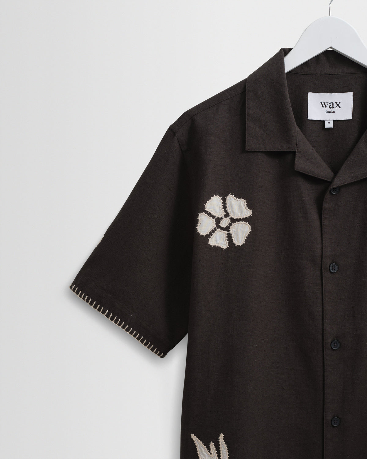 Didcot - Black Doodle Applique Short-Sleeve Shirt