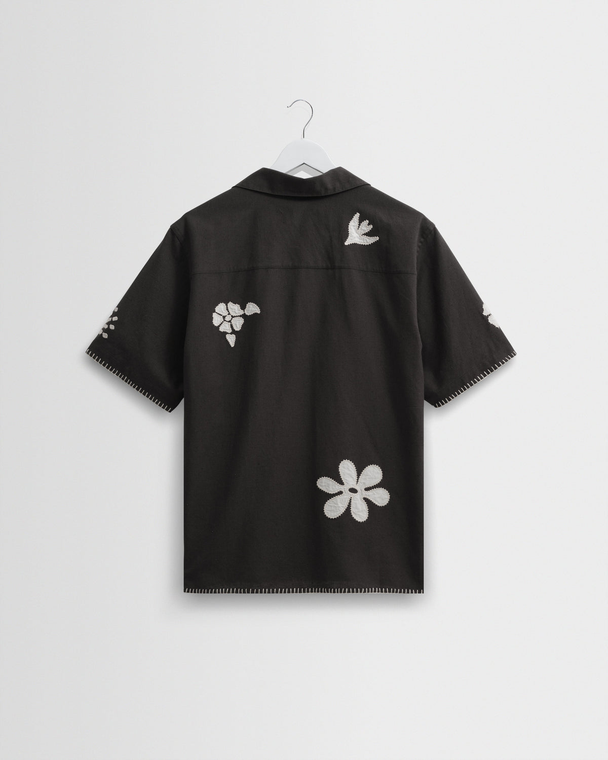 Didcot - Black Doodle Applique Short-Sleeve Shirt