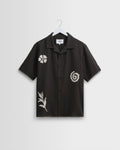 Didcot - Black Doodle Applique Short-Sleeve Shirt