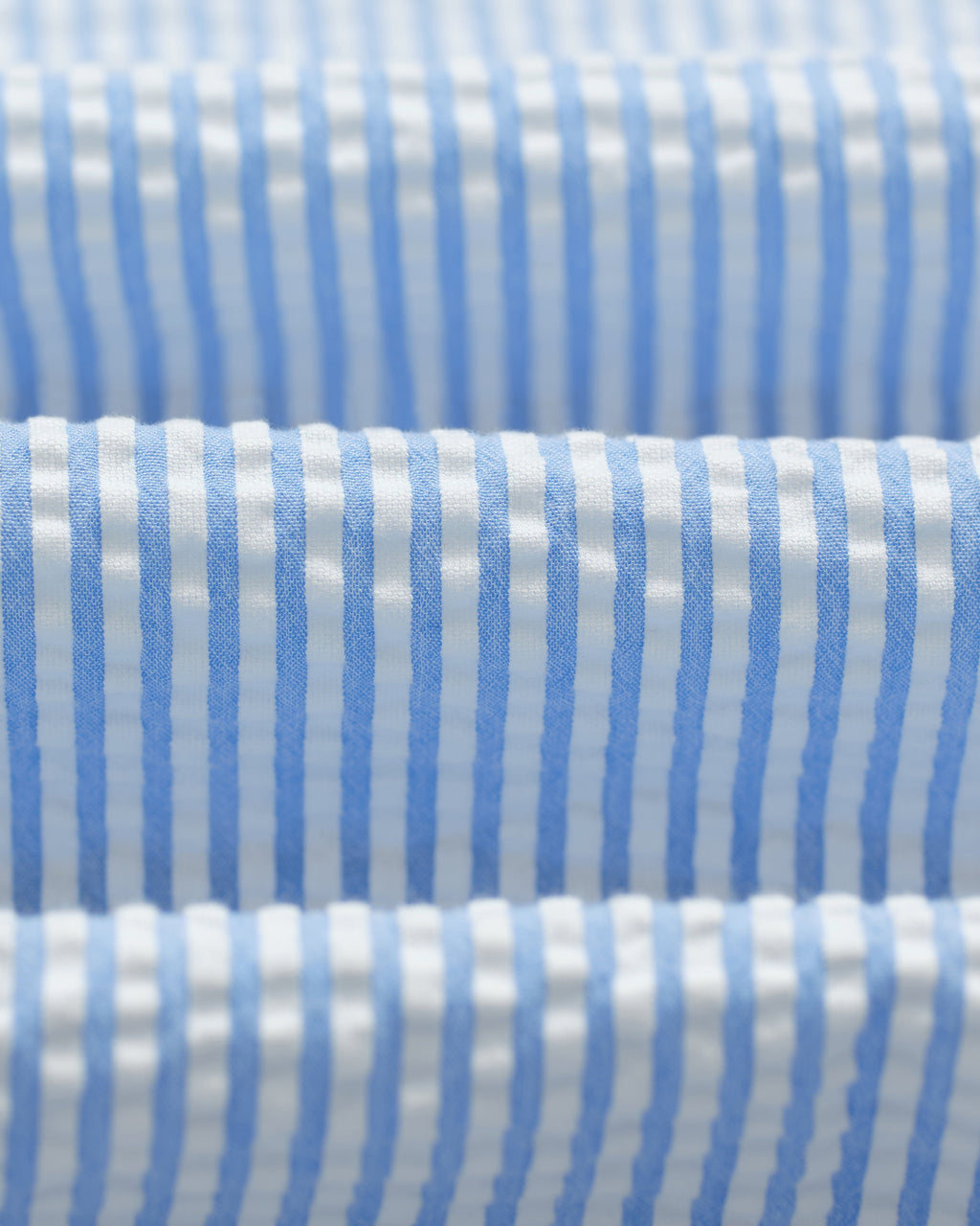 Didcot - Blue And Ecru Doodle Seersucker Short-Sleeve Shirt
