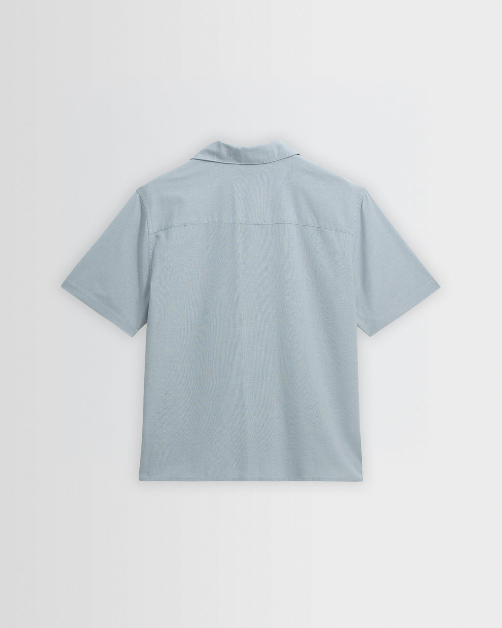 Didcot - Blue And Ecru Floral Applique Short-Sleeve Shirt