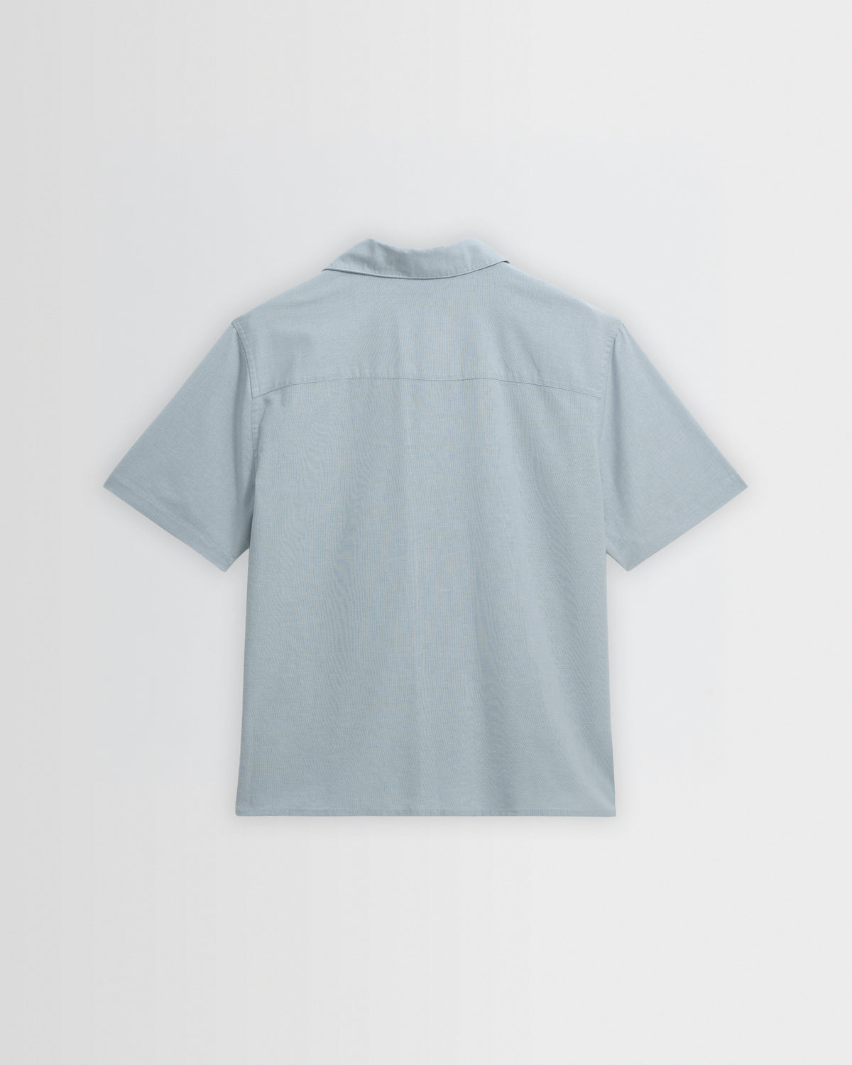 Didcot - Blue And Ecru Floral Applique Short-Sleeve Shirt