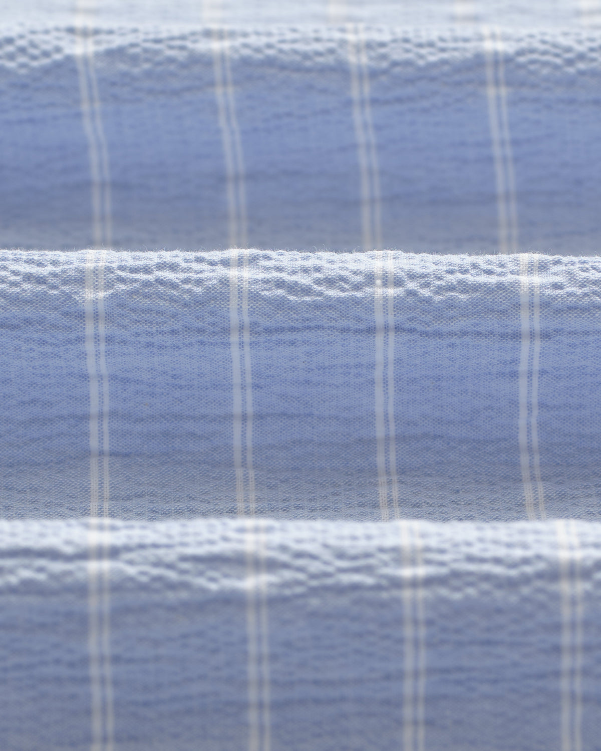 Didcot - Blue And Ecru Seersucker Stripe Short-Sleeve Shirt
