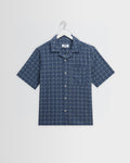Didcot - Blue Tile Print Short-Sleeve Shirt