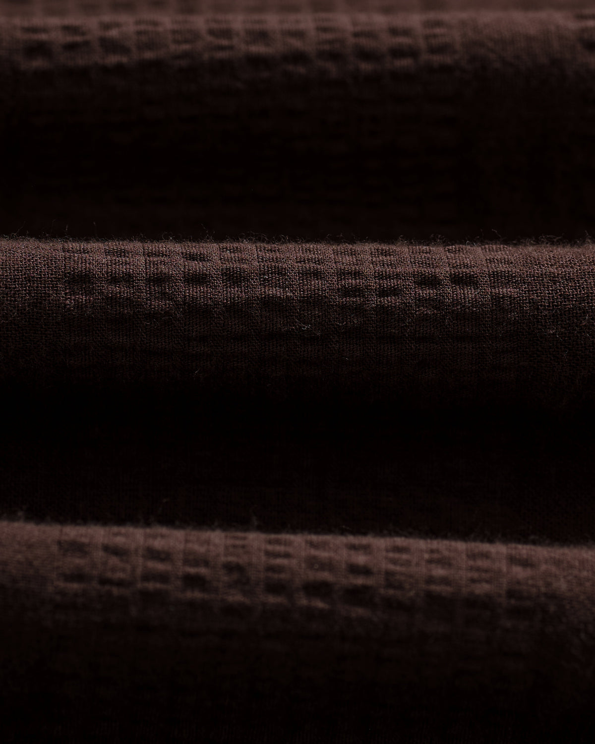 Didcot - Brown Double-Weave Seersucker Short-Sleeve Shirt