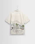 Didcot - Ecru And Multicolour Embroidered Short-Sleeve Shirt