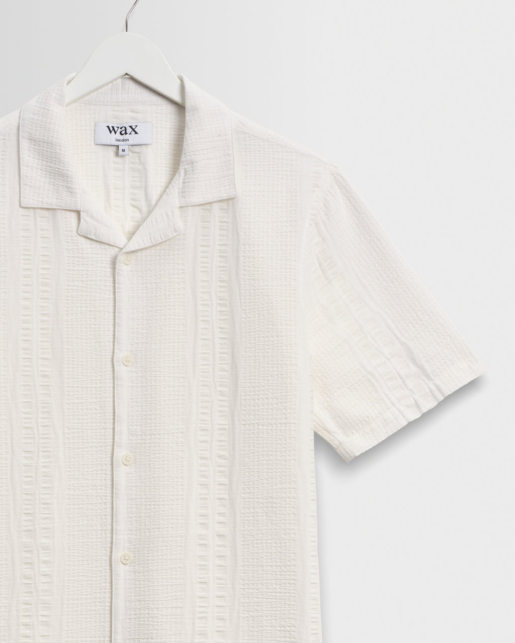 Didcot - Ecru Double-Weave Seersucker Short-Sleeve Shirt