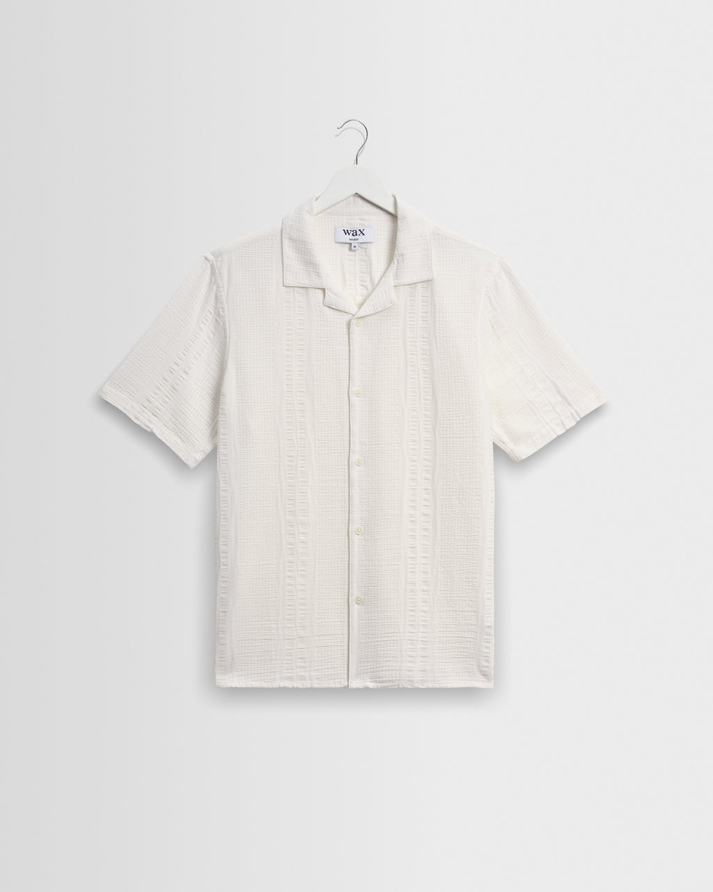 Didcot - Ecru Double-Weave Seersucker Short-Sleeve Shirt