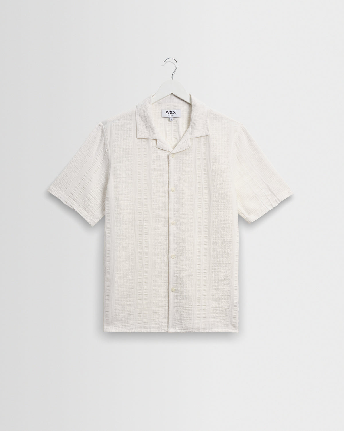 Didcot - Ecru Double-Weave Seersucker Short-Sleeve Shirt
