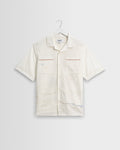 Didcot - Ecru Summer Applique Short-Sleeve Shirt