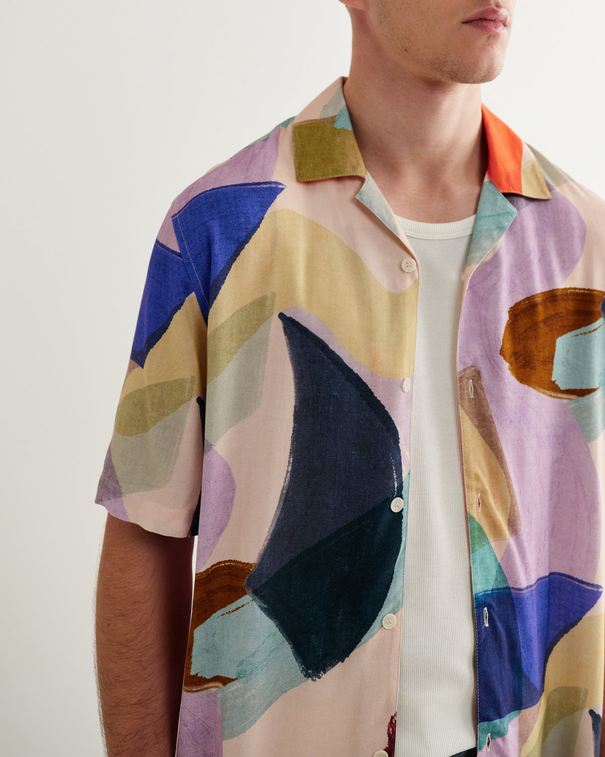 Didcot - Multicolour Painted Shapes Short-Sleeve Shirt