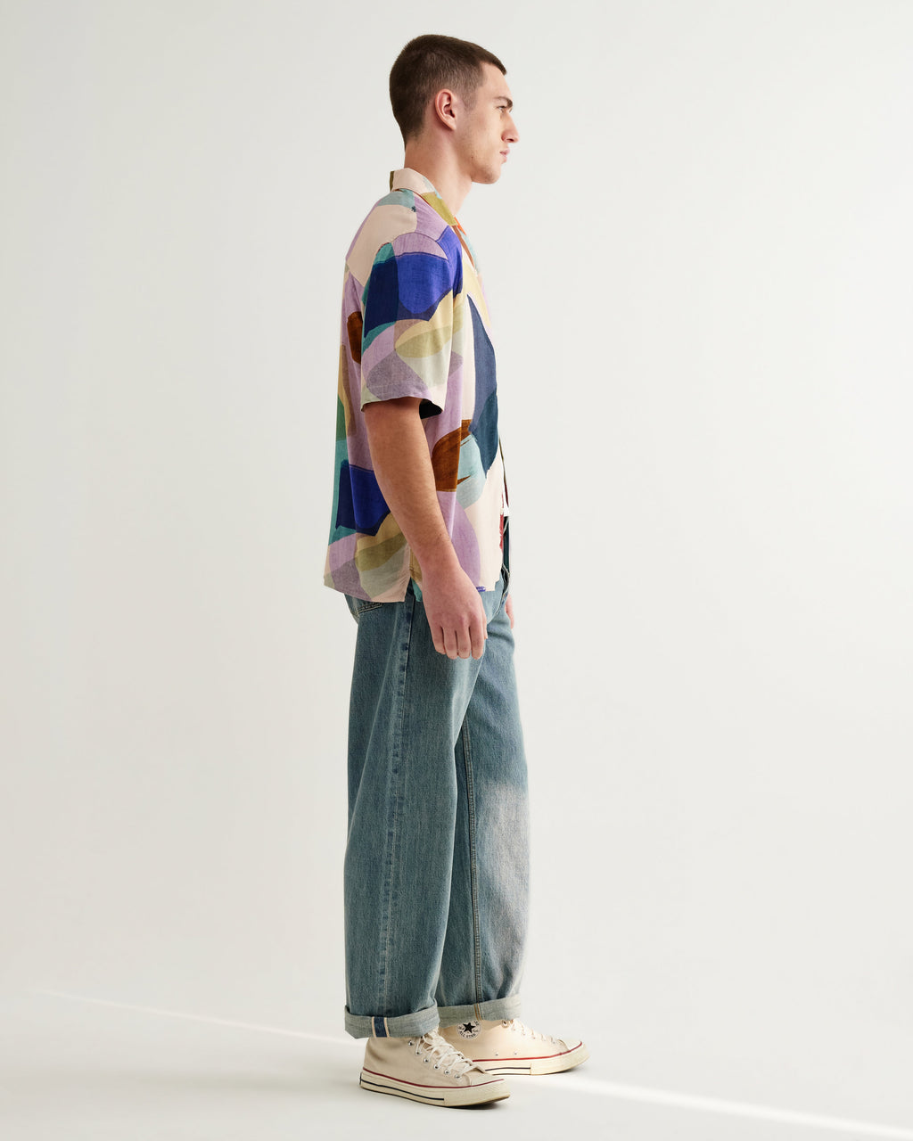 Didcot - Multicolour Painted Shapes Short-Sleeve Shirt