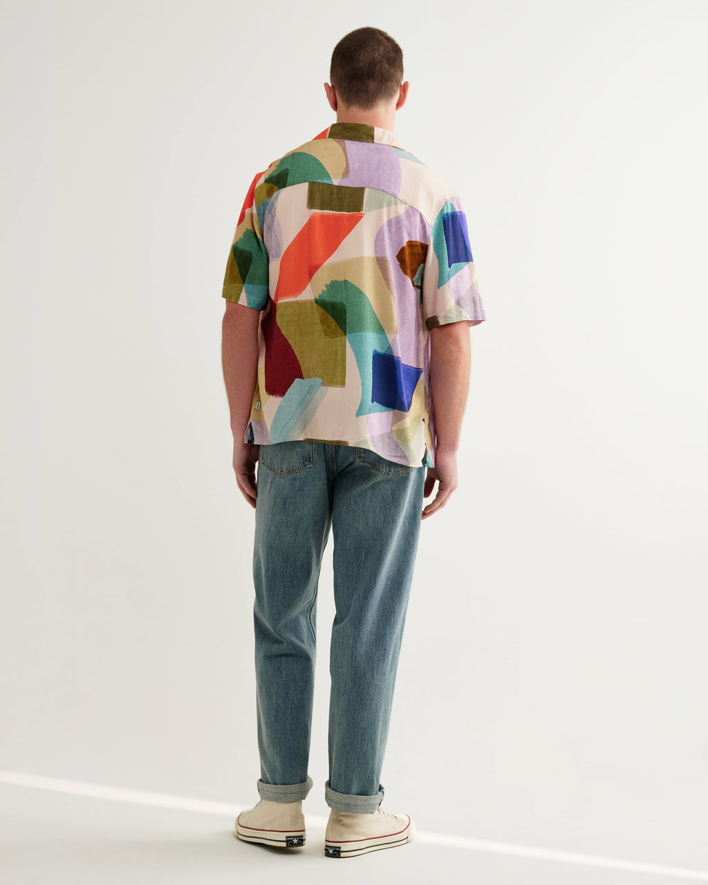 Didcot - Multicolour Painted Shapes Short-Sleeve Shirt