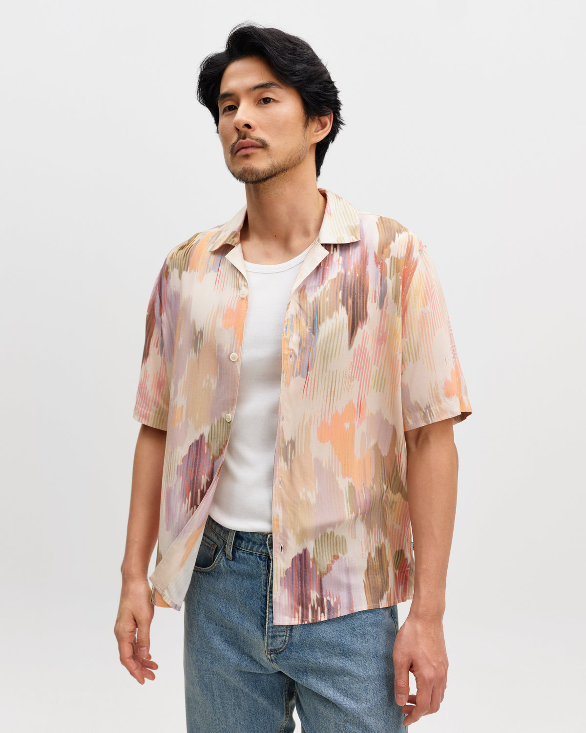 Didcot - Pastel And Multicolour Floral Short-Sleeve Shirt