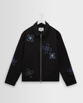 Eldon - Black Floral Embroidered Cotton Twill Jacket