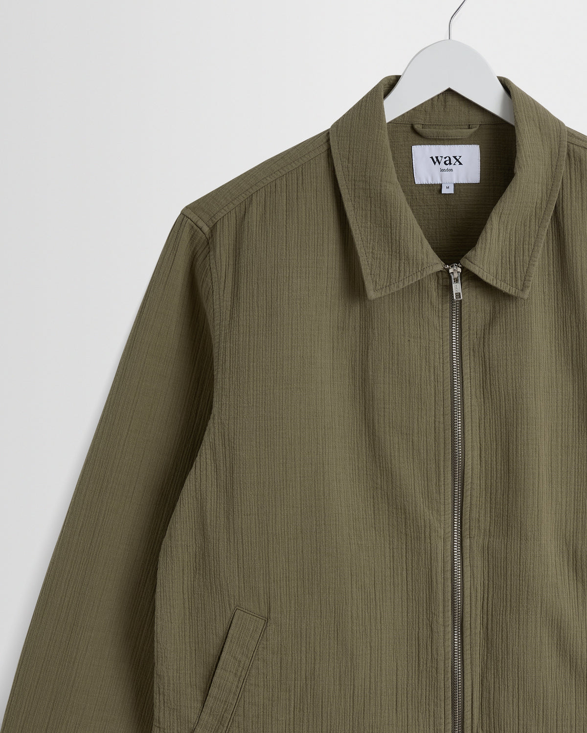 Eldon - Khaki Crinkle Cotton-Linen Jacket