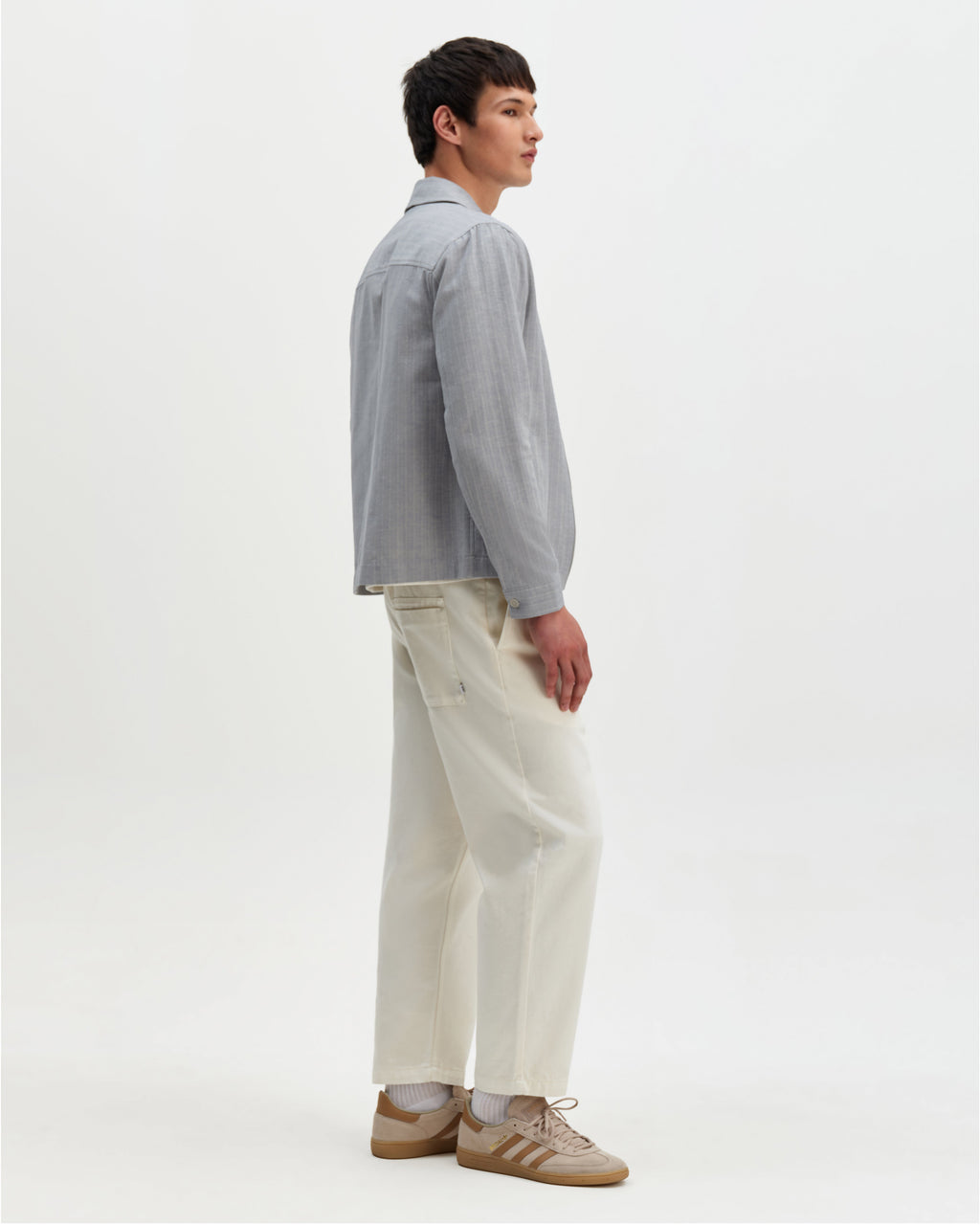 Eldon - Light Blue Herringbone Cotton Jacket
