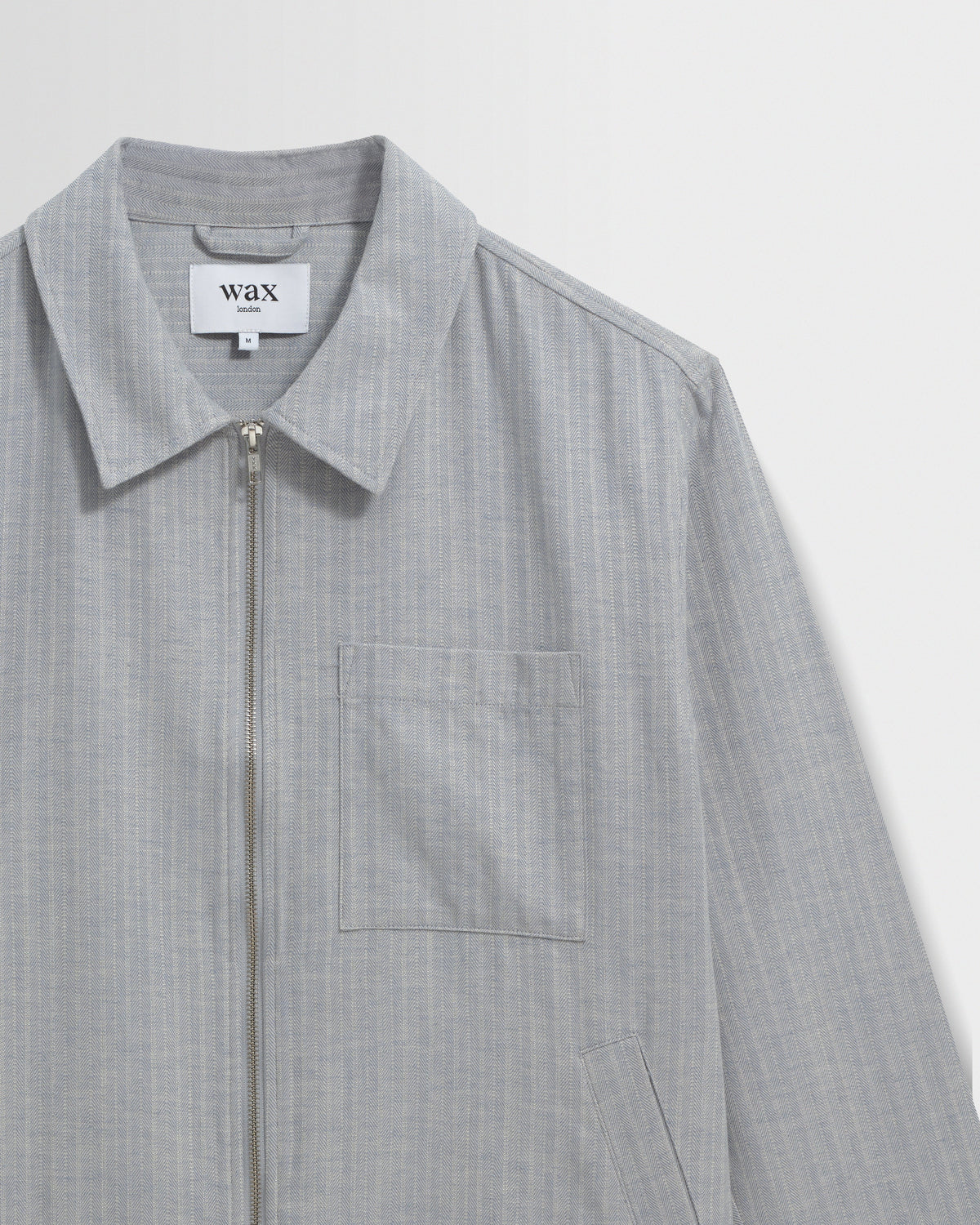 Eldon - Light Blue Herringbone Cotton Jacket