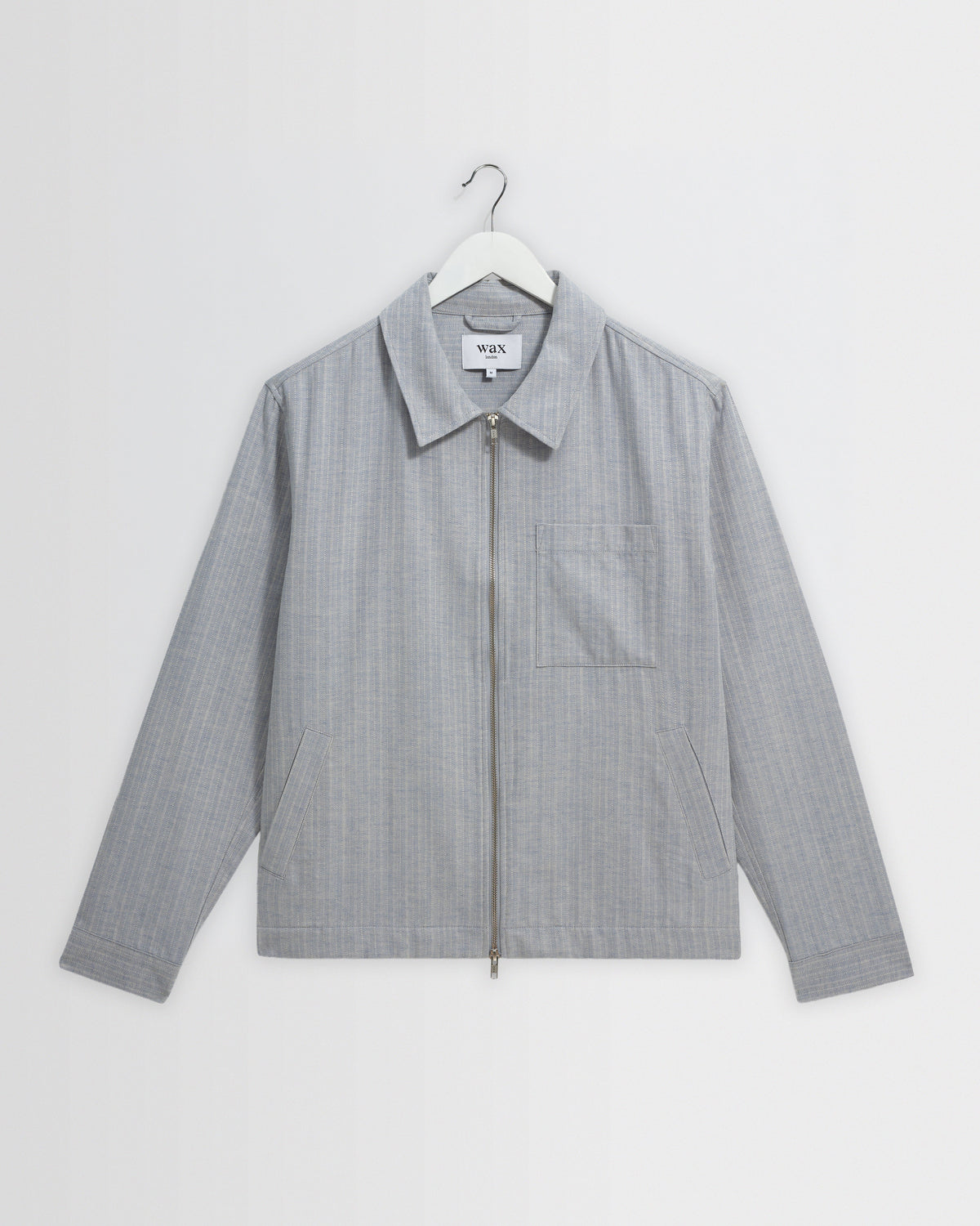Eldon - Light Blue Herringbone Cotton Jacket