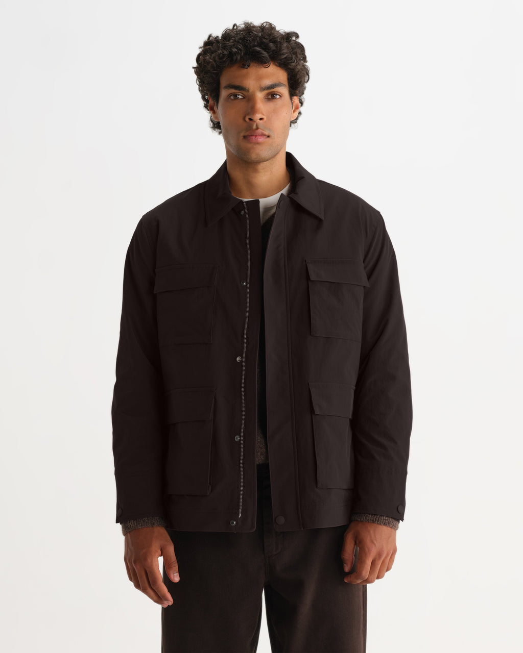 Fairfax - Dark Brown Technical Canvas Field Jacket