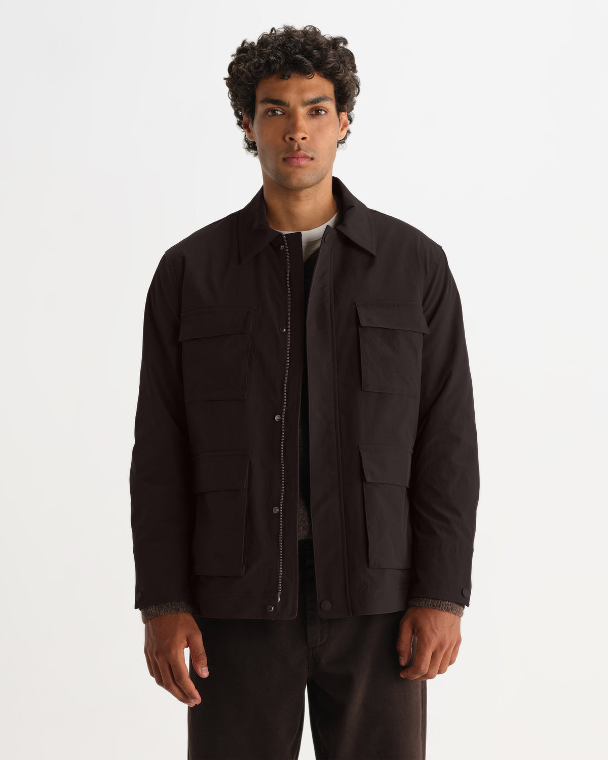 Fairfax - Dark Brown Technical Canvas Field Jacket