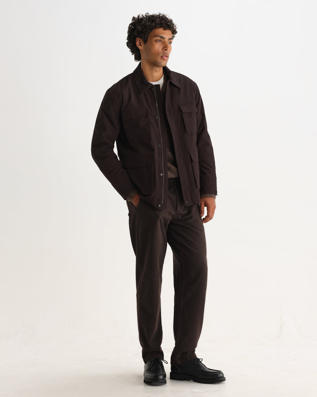 Fairfax - Dark Brown Technical Canvas Field Jacket