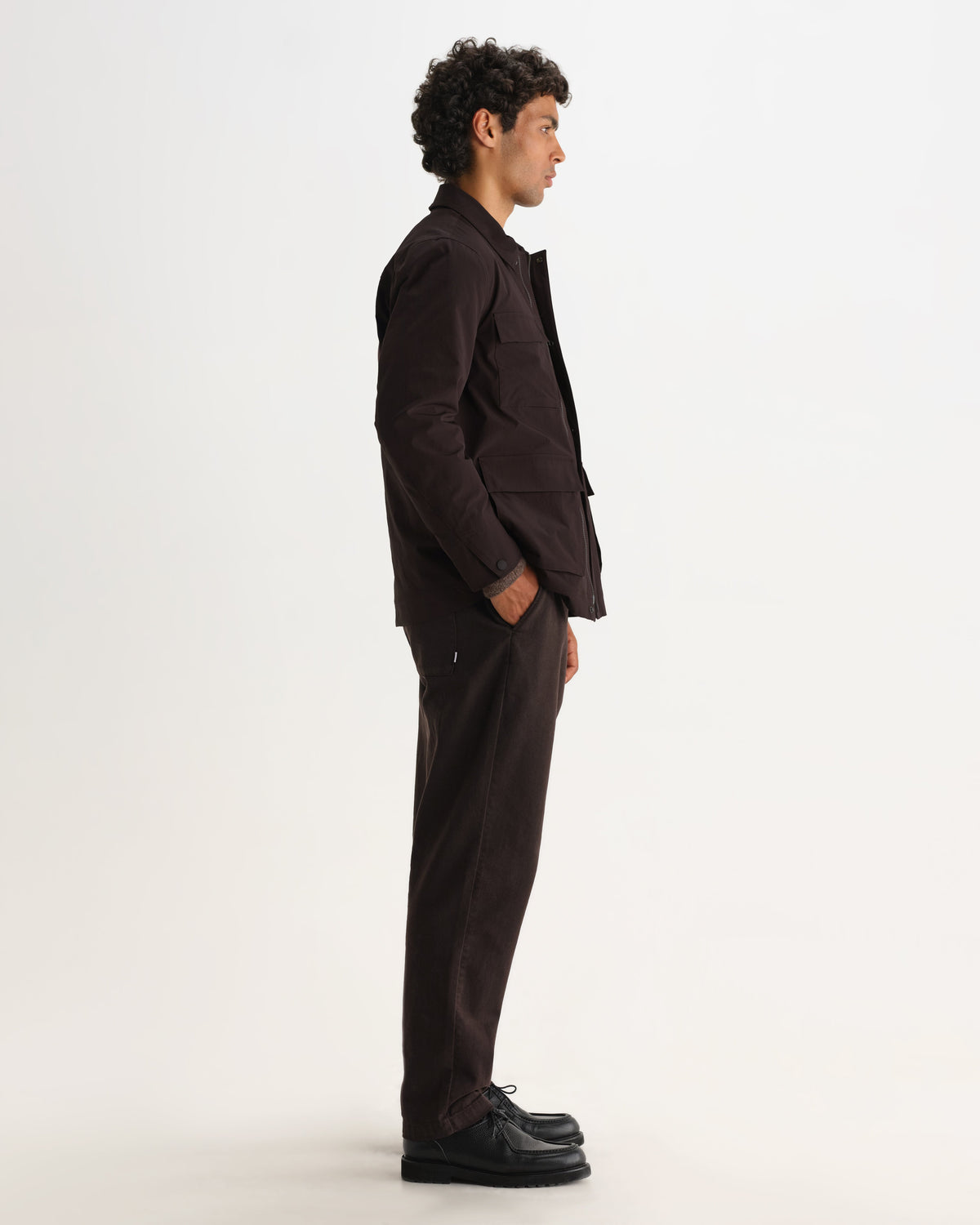 Fairfax - Dark Brown Technical Canvas Field Jacket