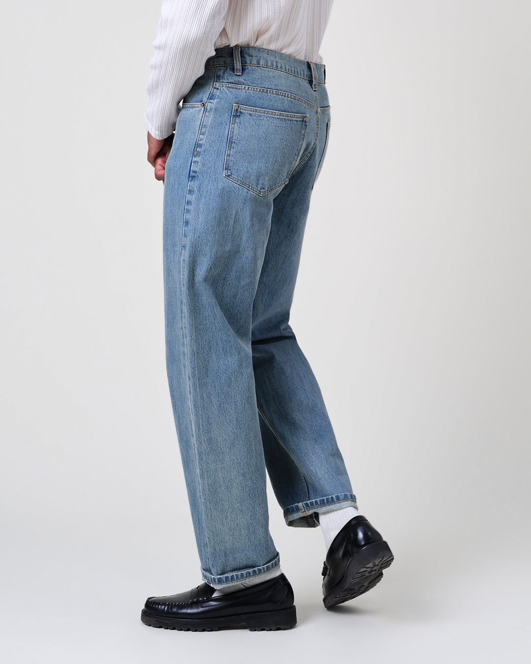 Felix - Blue Wash Selvedge Loose Fit Denim Jeans