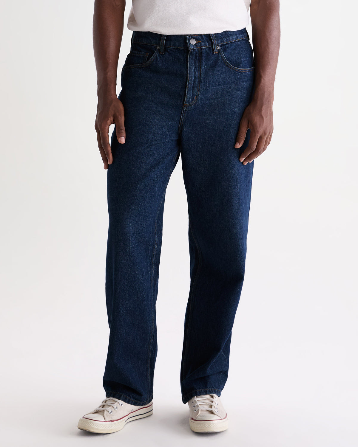 Felix - Dark Vintage Blue Wash Loose Fit Denim Jeans