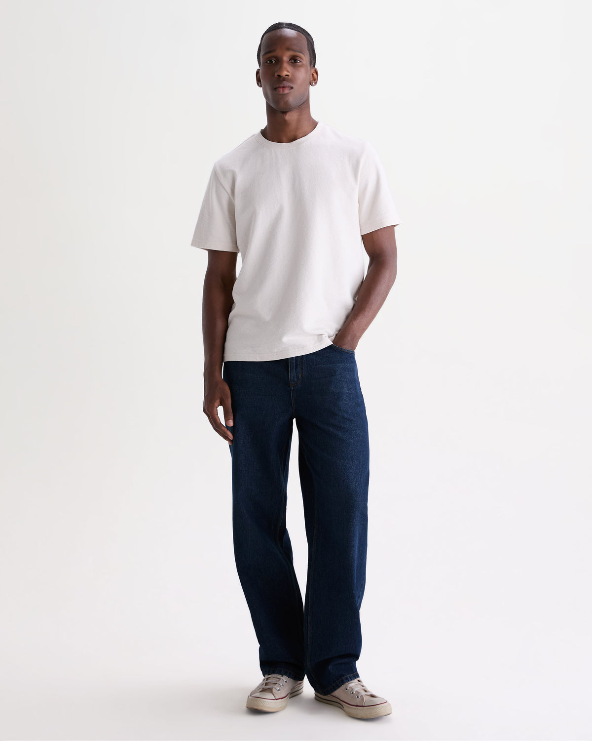 Felix - Dark Vintage Blue Wash Loose Fit Denim Jeans