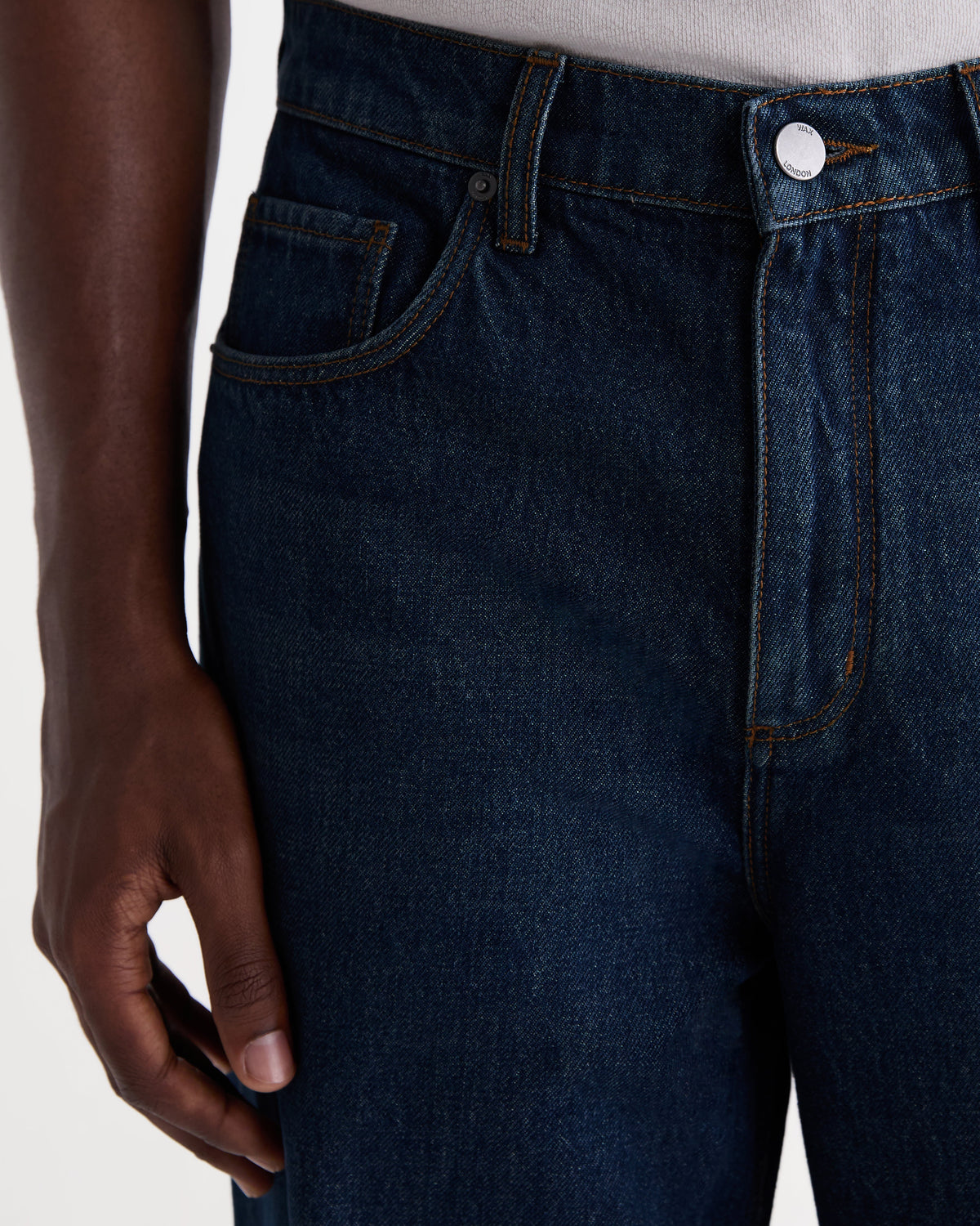 Felix - Dark Vintage Blue Wash Loose Fit Denim Jeans