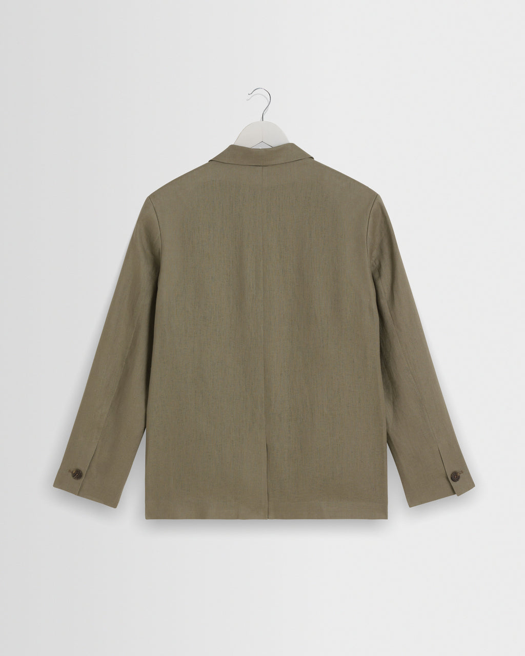 Fintry - Khaki Linen Single-Breasted Blazer