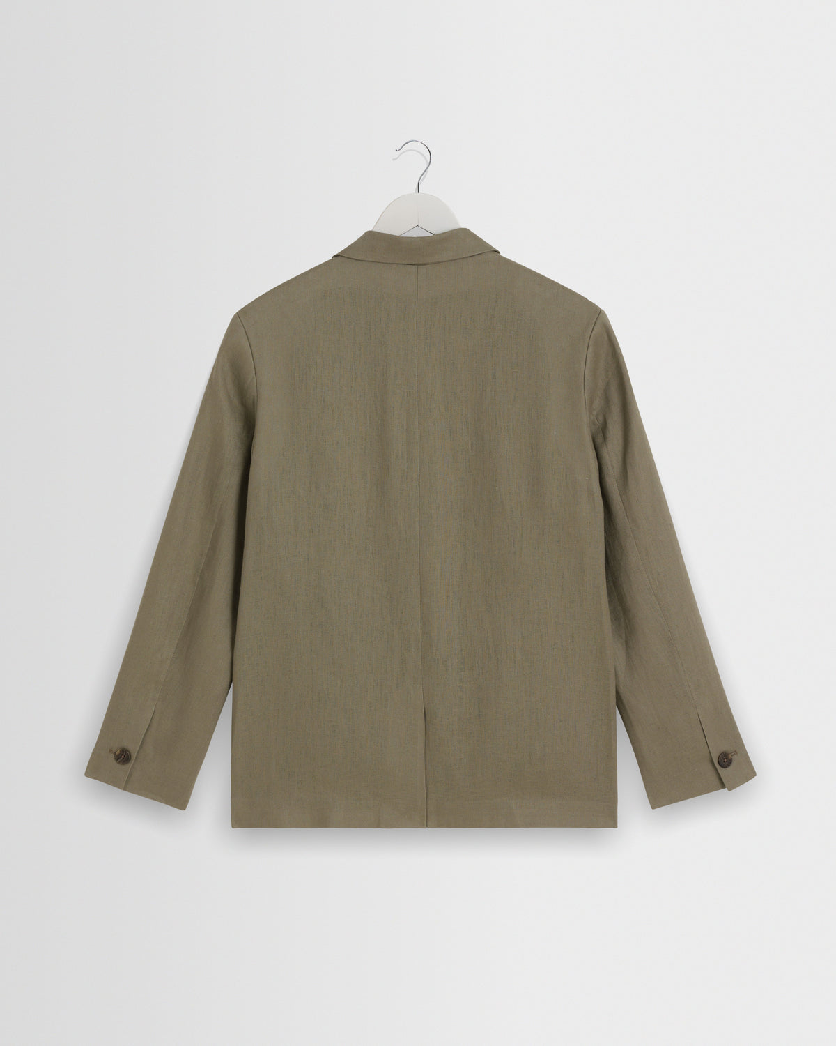 Fintry - Khaki Linen Single-Breasted Blazer