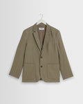 Fintry - Khaki Linen Single-Breasted Blazer