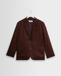 Fintry - Merlot Linen Single-Breasted Blazer