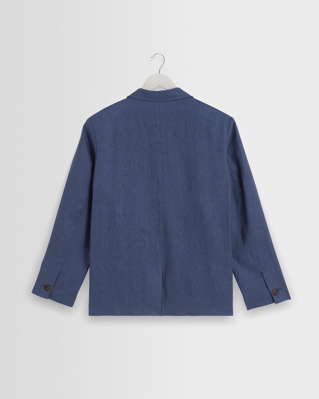 Fintry - Mid Blue Linen Single-Breasted Blazer