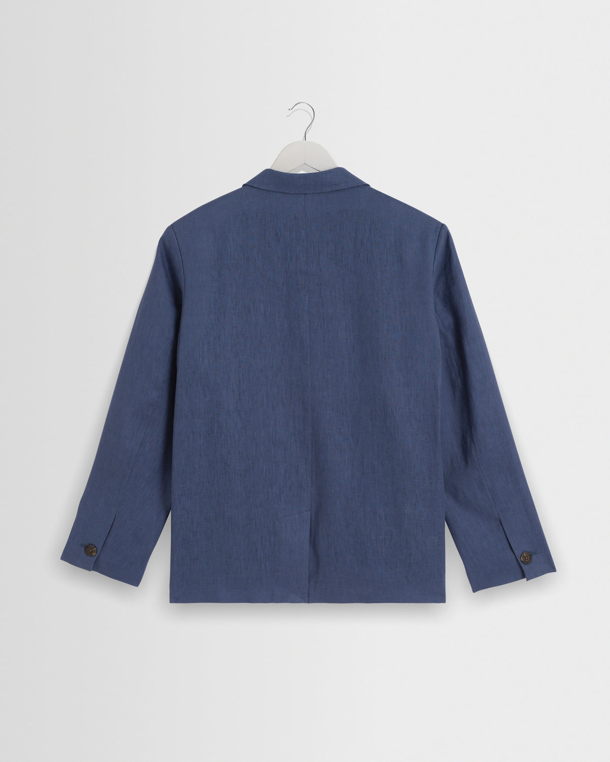 Fintry - Mid Blue Linen Single-Breasted Blazer