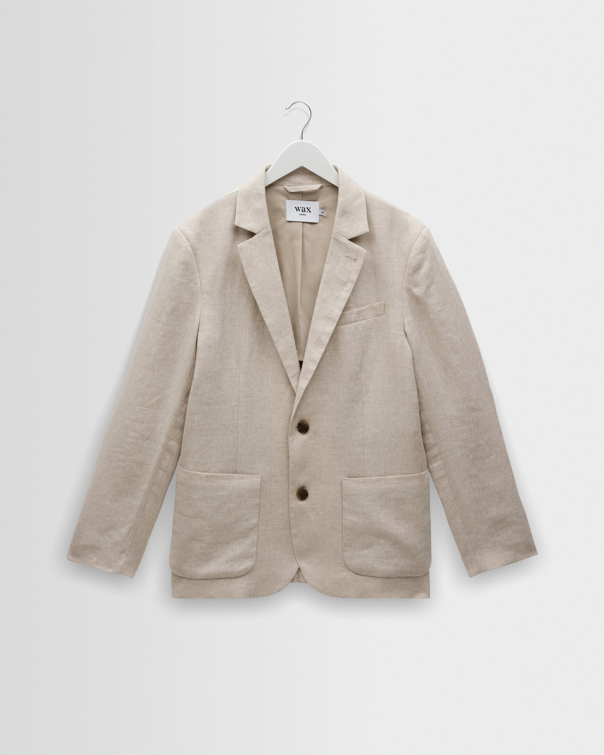 Fintry - Natural Linen Single-Breasted Blazer