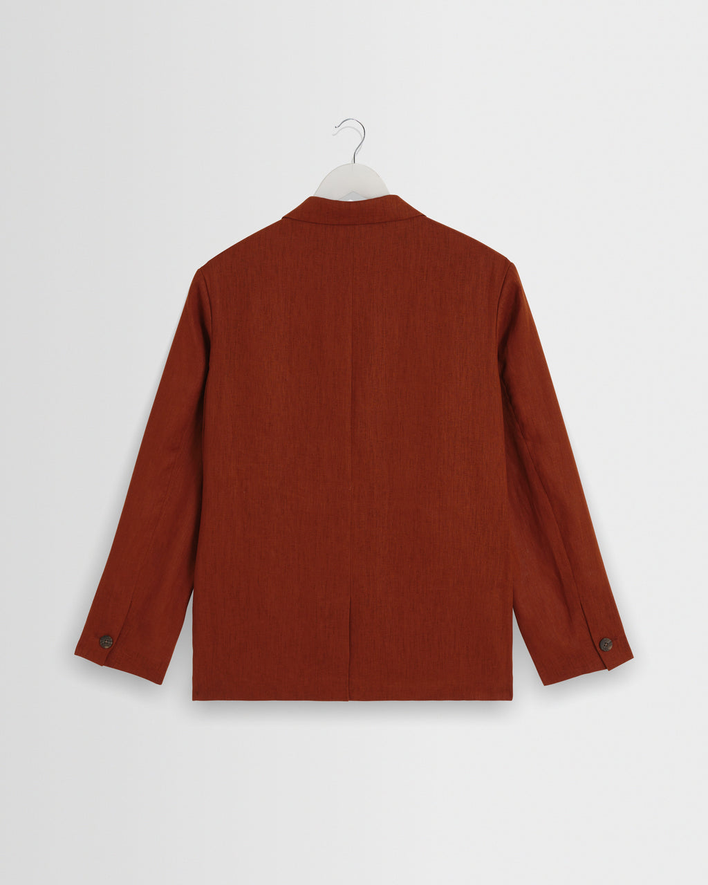 Fintry - Rust Linen Single-Breasted Blazer