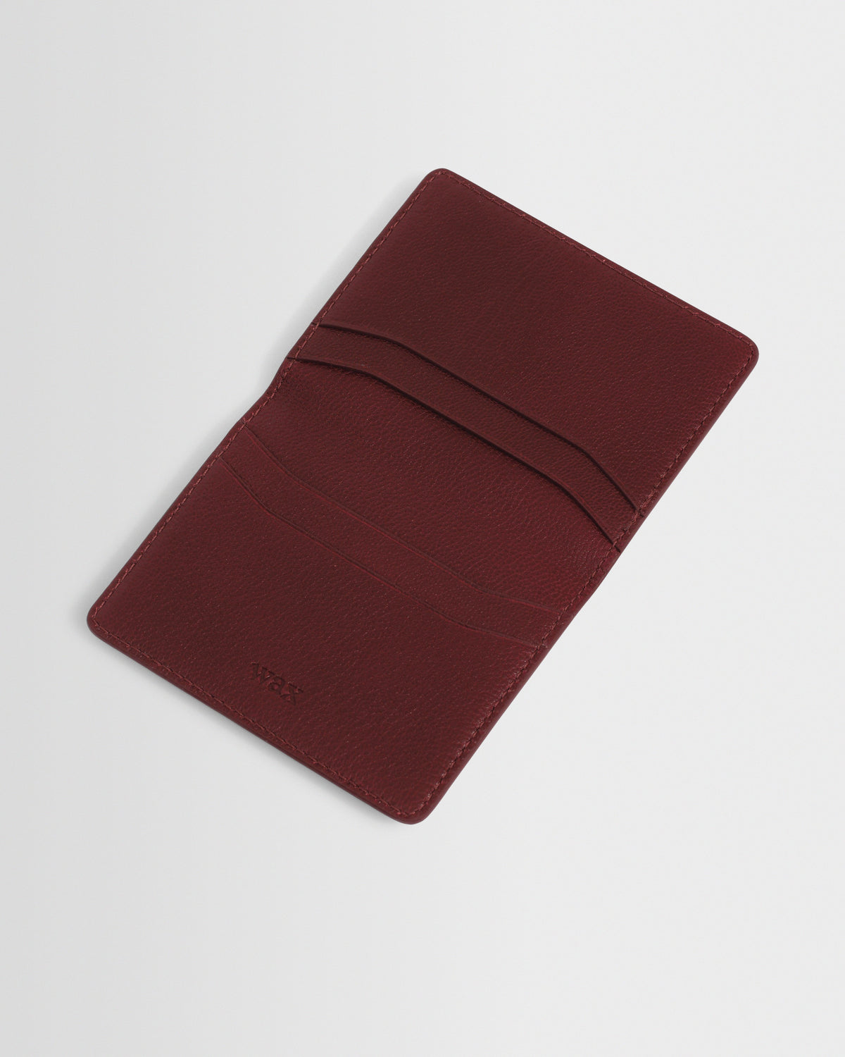 Forbe - Cherry Retro Grain Leather Cardholder
