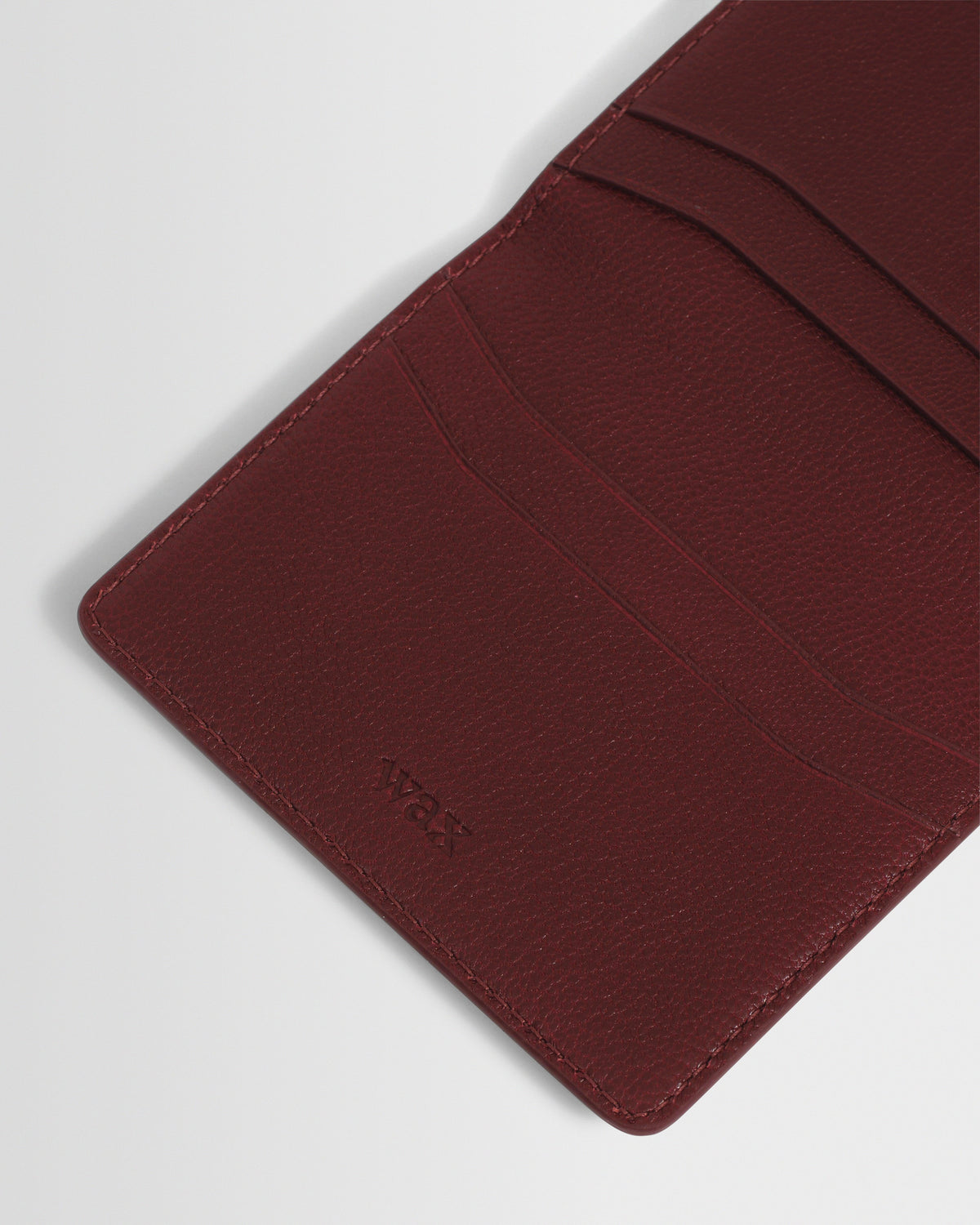 Forbe - Cherry Retro Grain Leather Cardholder