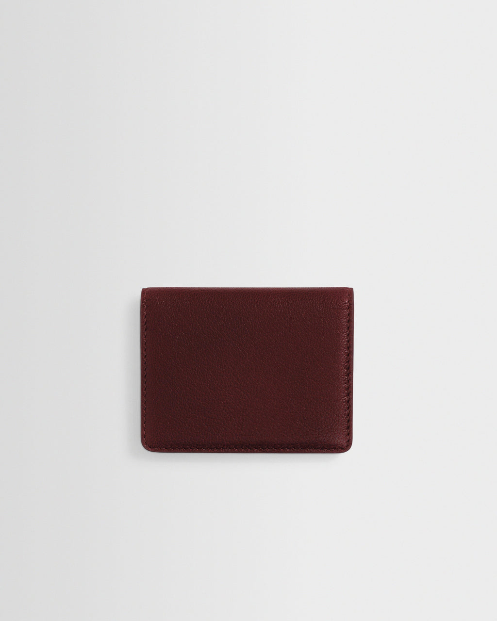 Forbe - Cherry Retro Grain Leather Cardholder