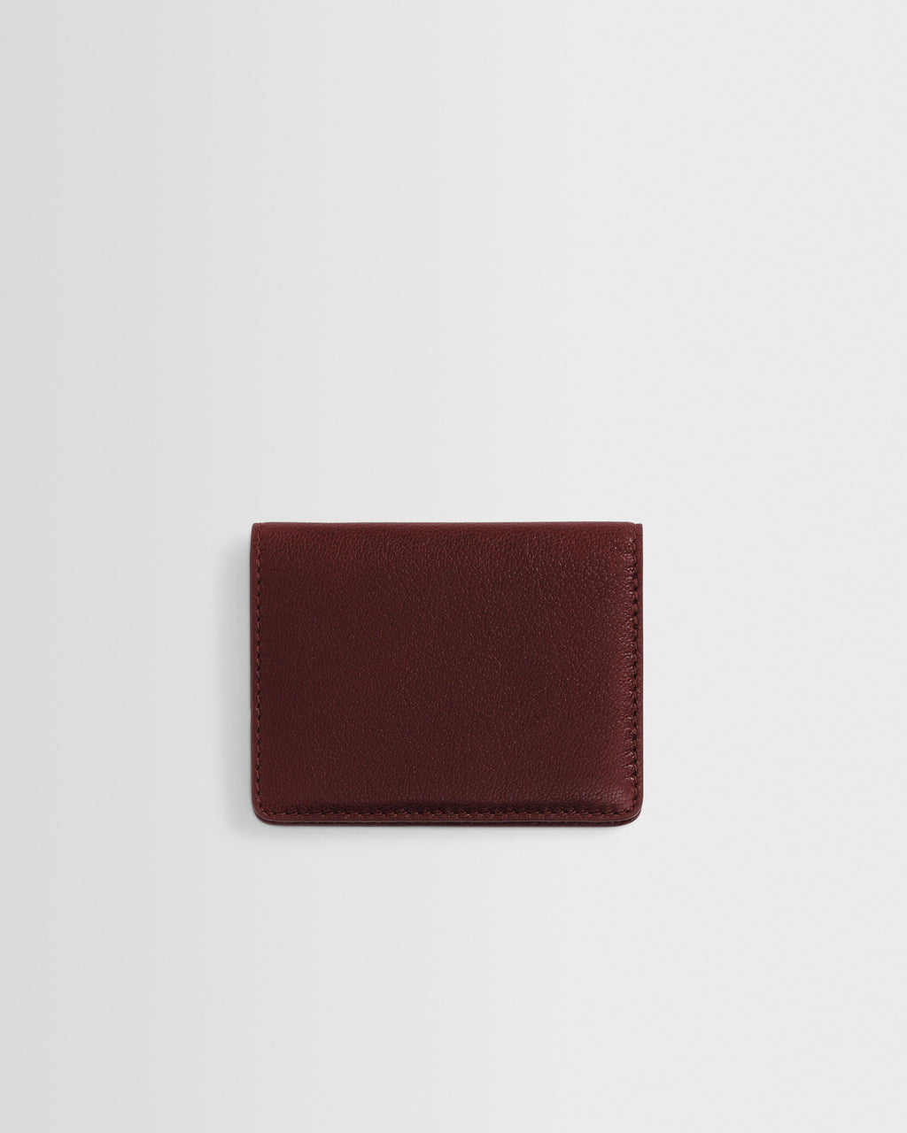 Forbe - Cherry Retro Grain Leather Cardholder