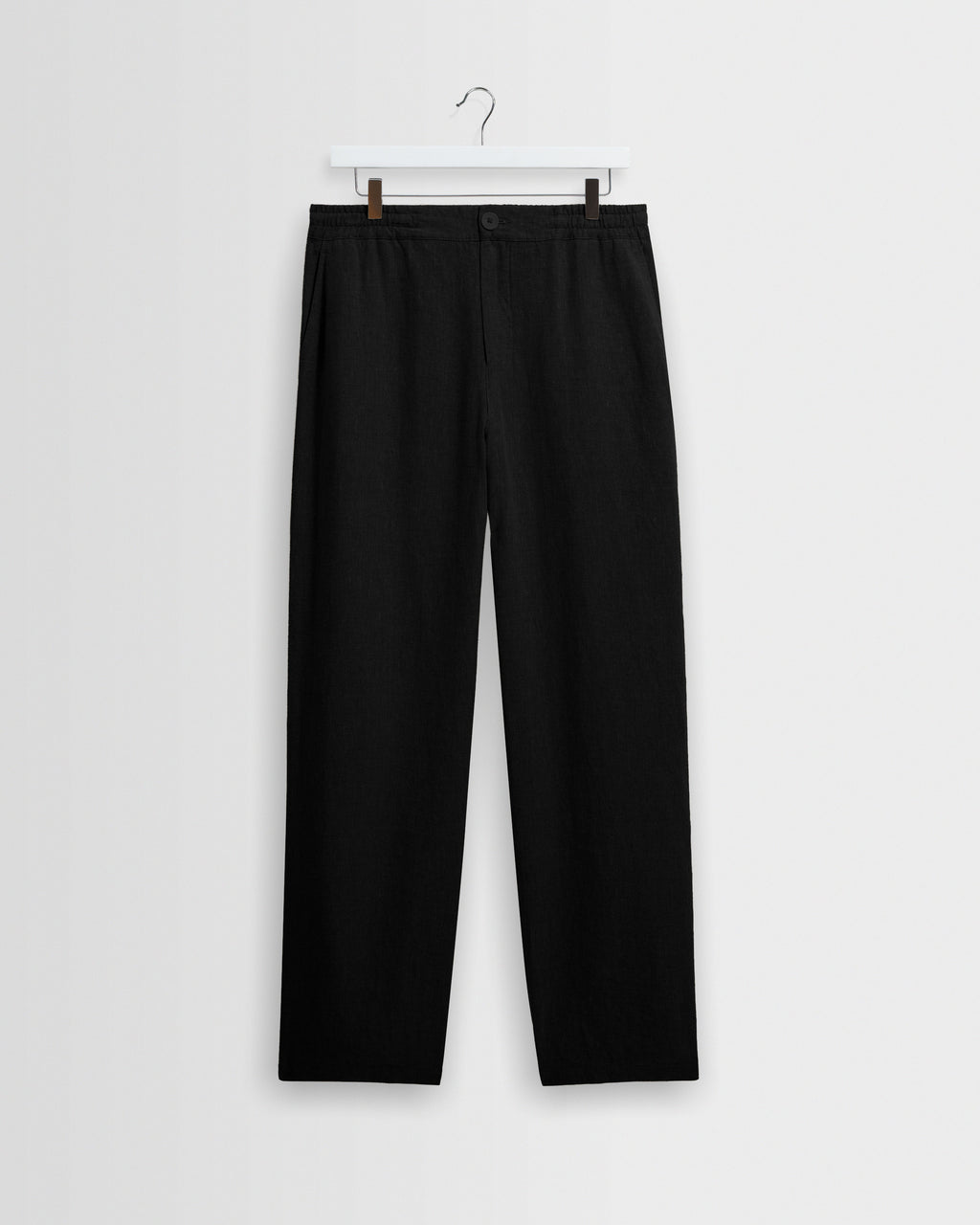 Glencoe - Black Washed Linen Loose Fit Trousers
